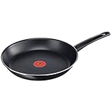 Tefal First Cook Pfanne B43514, 24 cm Titanium Force Antihaftbeschichtung, Pfannen mit integrierter Temperaturanzeige, ergonomischer Griff, Bratpfanne mit Schüttrand, Antihaft Versiegelung