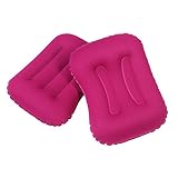JLPRO Aufblasbares Kissen Tragbares Schlafkissen Aufblasbares Kissen Home Outdoor Reise Wild Angeln Reise Strandkorb Nackenkissen Rose R