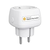 WLAN MINI Steckdose funktioniert mit Apple HomeKit, meross Kleinste Smart Plug kompatibel mit Siri, Alexa, Google Assistant und Samsung SmartThings, kein Hub erforderlich, 2,4 GHz, 10