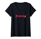 Damen Detective w/ Angel Wings and Lucifer Tail. Detective on Fire T-Shirt mit V