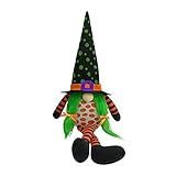 XIXILI Hanging Pendant, Halloween GNOME with Light Long Leg Handmade Plush Swedish Gnomes Sitting Tomte Nordic Fig