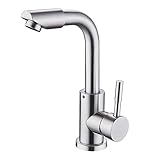 Kitchen Tap Wasserhahn Heiß-und kalte Waschbecken Waschbecken-Waschbecken-Scheiben-Becken-Tisch-Top-Becken-Tap einzelne Loch einzelne kaltes Badezimmer-Haus-Badezimmer-Waschbecken-Schrank Gefäß