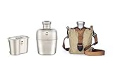 1100 ml + 700 ml Titan Ultraleicht Military Wasserflasche Portable Große Kapazität Camping Wasserkocher Outdoor G