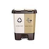 QIAOLI Mülleimer Kleinanzeigen Trash Can, 20L Recycle Treteimer Müllsortierung Eimer Abfalleimer mit Inneneimer Klein Behälter for Küchenabfälle Ab