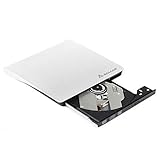 SALCAR Premium Laufwerk extern für DVD/CD Kann Brennen Für Apple MacBook, Windows und weitere Notebooks externer DVD Brenner - Weiß