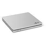 Hitachi-LG GP70 Externes CD/DVD Laufwerk, Portabler Slim Brenner mit Slot-in Design, USB 2.0 (3.0 kompatibel), TV-Anschluss, Windows 10 & Mac OS kompatibel, Silb