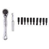 MagiDeal 12Pcs Multifunktions Hülsen Schraubendreher Set Antriebs Steckschlüssel Set Reparaturwerkzeug
