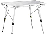Nestling® 91 x 52 cm Campingtisch, klappbarer Tisch aus Aluminium, höhenverstellbar im Freien, Picknick/Grill + (HombroPack)