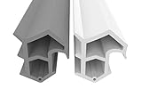 Stahlzargendichtung Grau 10m - gegen Zugluft Lärm & Staub spart Heizkosten Dichtung Dichtungshöhe 16mm Dichtungsbreite 14mm Falz Türdichtung (Grau 10m)