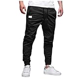 SSLLH Herren Outdoorhose Regular Slim Fit Cargo Hose Outdoor Wandern Trainingshose für Männer Bergsteigen Fahrradhose Einfärbig Gummiband Jogginghose mit Taschen Fitness Jogging Shot Sport W