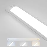 LED Deckenleucht Röhre Licht 120cm, 4000LM Dimmbar LED Feuchtraumleuchte Werkstatt Deckenleuchte Wannenleuchte,Warm white-Cold white-Neutral white Led Keller für Badzimmer Wohnzimmer Küche Garag