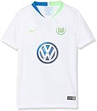 Nike Kinder VFL Wolfsburg Breathe Stadium Away T-Shirt, White/Green Strike, M