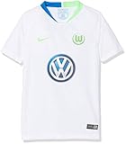 Nike Kinder VFL Wolfsburg Breathe Stadium Away T-Shirt, White/Green Strike, M