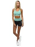 OZONEE Damen Jogginganzug 3-Teilig Set Trainingsanzug Sportanzug Freizeitanzug Sport Anzug Tracksuit Tank Top Shorts Sportshorts Tanktop Sporthose Kurz Laufshorts O/YW0401 PFEFFERMINZ M