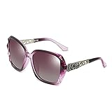 wsxcfyjh Sonnenbrille Herren Polarisierte Übergroße Quadratische Sonnenbrille Mode Transparente Kristallrahmen Sonnenbrille Unisex Glänzende Sonnenbrille B