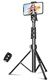 Cocoda Handy Stativ Erweiterbar 142 cm, Selfie Stick Stativ mit Fernbedienung Bluetooth, Stativbeine Kompatibel mit iPhone 13 Pro Max/12/11 Pro Max/XR/XS, Samsung S21/S20 Ultra,