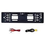 LCW-Direct EU Nummernschild mit IR Rückfahrkamera KFZ Kennzeichenhalter mit 170 ° Full HD Nachtsicht Rückfahrkamera IP68 Wasserdicht mit Infrarot IR Unterstützung N