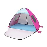 Generp-AT Pop Up Strandzelt, Strandschirmzelt, Sofort Tragbarer Strandzelt, Mini-Größe Strand-Schutzzelt Für UPF 50 UV-Schutz, Outdoor-Aktivitäten Strand Reisezelt rob