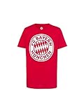 FC Bayern München Kinder T-Shirt Logo Uni rot, 128