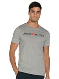 JACK & JONES Herren T-Shirt JJECorp Logo Tee 12137126 Light Grey Mel L
