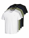 JACK & JONES Herren JORJXJ Tee SS Crew Neck 5MP T-Shirt, White 2, XXL