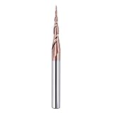 SpeTool VHM Kugelkopffräser Konische Fräser CNC 2 Flöten 0,25 mm Radius, 6 mm Schaft HSi Beschichtung für 2D und 3D G