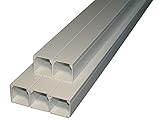 Kabelkanal Kunststoffkanal verschiedene Größen Verdrahtungskanal Leitungskanal reinweiß mit Deckel, PVC Kanal (10m 40x40)