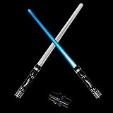 2 In 1 LED RGB-7 Farbwechsel-Lichtschwert Laserschwert Für Kinder Männer Geschenk Lightsaber 2 Stück Laserschwert Spielzeug Cosplay-Requisiten Kompatibel Mit Starw