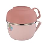 BESTonZON Edelstahl Isolierte Lunchbox Isolierte Auslaufresistente Schüssel Isoliertes Lebensmittelgefäß für Heimarbeit Lebensmittel Suppennudel- C