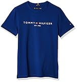 Tommy Hilfiger Jungen Essential Logo Tee S/S T-Shirt, Regal Navy, 16 J