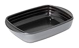 KUHN RIKON Easy Auflaufform aus Glas, beschichtet, 0,8 Liter, klein, bleibt nichts kleben, einfache und schnelle Reinigung, backofenfest bis 240 G