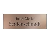 Klingelschild Türschild mit Gravur Türschilder in versch. Größen und Farben für die Haustür - Briefkasten Namensschild selbstklebend Briefkastenschild Rot Schwarz Holz Weiß