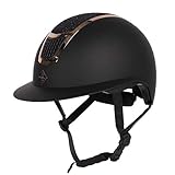 Fair Play Reithelm Quantinum Eclipse W Rosegold Strass -schwarz M (56-58)