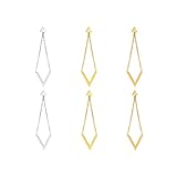 Damen Ohrringe 3er Set Nickelfrei Modeschmuck, Ohrringe Vergoldet Lange Kette mit Buchstabe V Ohrringe Hypoallergen Multicolor für M