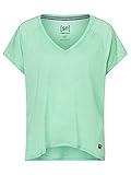 super.natural Damen Jonser T-Shirt, Misty Green Melange, XS