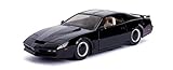 Jada Toys 253255000 Knight Rider K.I.T.T. - 1982 Pontiac Trans AM Modellauto, 1:24, mit Lauflicht, Detail-Innenraum, Türen und Motorhaube zum Öffnen, schw