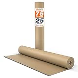 Kraftpapier braunes Papier 0,75m x 25m - Natürliches Geschenkpapier - Papierrolle 25m lang - Geschenkpapier braun - Ideales Paketpapier, Verpackungspapier für Umzug - Packpap