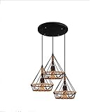 SHUILV Land Retro Kreative Hanf Kronleuchter Industriestil Kunst Diamant Birdcage Bar R