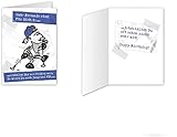 Sheepworld - Mini-Klappkarte, Geburtstagskarte Nr. 20 'Gute Freunde sind für Dich da ... erzählen Dir was früher war. Da warst Du noch jung und fit, ... jetzt hältst Du oft schon nicht hehr mit! Happy Birthday!' (80520)