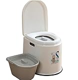 BDBD Mobile Toilette TöPfchen FüR Erwachsene,mit Abnehmbarer Inneneimer Deodorant Waschbar,Stabil,StüTzlast 180kg FüR Camping Wandern Lange Reisen Stau Und ÄLtere Menschen,W