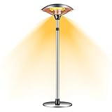 LixLan Terrassenheizstrahler Außenbereich, Stand Heizstrahler 3 Stufen einstellbare Leistung,Heizpilz, für den Wickeltisch, Garten oder Terasse, Terrassenheizer Elektro (Size : 220V-2200W)