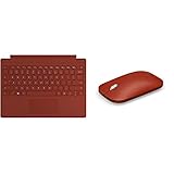 Microsoft Surface Pro Type Cover (QWERTZ Keyboard) mohnrot & Surface Mobile Mouse M
