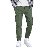 Feidaeu Cargohose für Herren Casual Haremshose Bequeme Unterteile für Wild Wear Langlebige Herbst Lose Cropped H