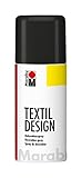 Marabu 17240006073 - Textil Design schwarz, Dekorationsspray auf Acrylbasis, 150 ml, schnell trocknend, wetterfest, lichtecht, bedingt waschbeständig, zum kreativen Gestalten auf S