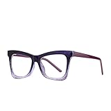 SHEANAON Glänzende Farbverlauf Lila Katzenaugenbrille Frauen Brillengestell Anti Strahlung Computerbrille Weibliche B