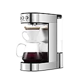 HMBB Kaffeemaschine,mahlen und brauen Sie die automatische Kaffeemaschine mit eingebautem Burr-Kaffeemühle,programmierbarer Timer-Modus und halten Sie Warmplatte,1,8l großer Wassertank
