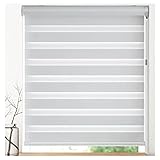 CDDUOLA Zebra-Rollo, Dual-Layer Lichtfilterung Rollo, Privatsphäre Lichtsteuerung Fenstervorhänge zum Wohnzimmer Schlafzimmer, (Farbe : Grau, Größe : 150x300cm)