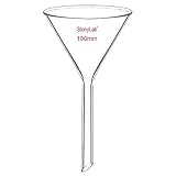 stonylab 1 Stück Glastrichter Labor Borosilikatglas Trichter, Glass Funnel Kurzer Stiel 100mm Durchmesser, 100mm Stiellänge, Borosilicate Lab