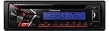 Pioneer DEH-S100UBB | 1DIN Autoradio mit roter Tastenbeleuchtung, Display blau | CD-Tuner mit RDS | MP3 | USB | AUX-Eingang | ARC App