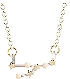 Halskette mit 12 Sternen Bild Sternzeichen Halskette für Frauen Goldschmuck Löwe Anhänger Waage Widder Horoskop Astrologie Halsk